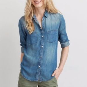 AEO Western Denim button down shirt
